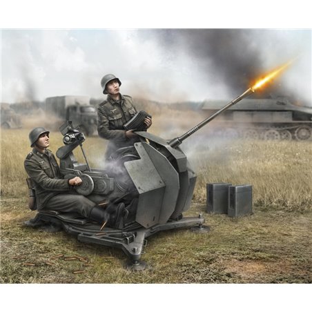 ZVEZDA    German Anti-Aircraft Gun with Crew      