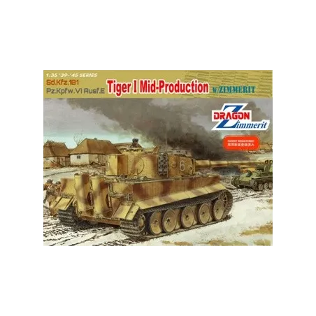 DRAGON 1/35 Tiger I Mid-Produciton w/Zimmerit 