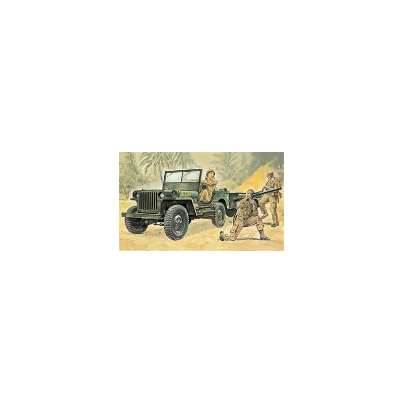 ITALERI Willys MB Jeep with Trailer ITALERI Willys MB Jeep with Trailer