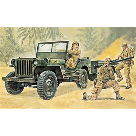ITALERI Willys MB Jeep with Trailer