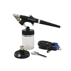 BADGER Siphon Feed 350 Airbrush Set, Medium Head, no Propel