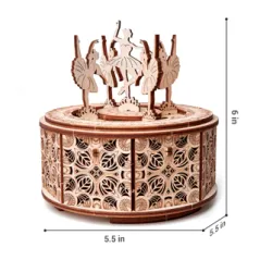 WOOD TRICK Dancing Ballerinas ( music box)