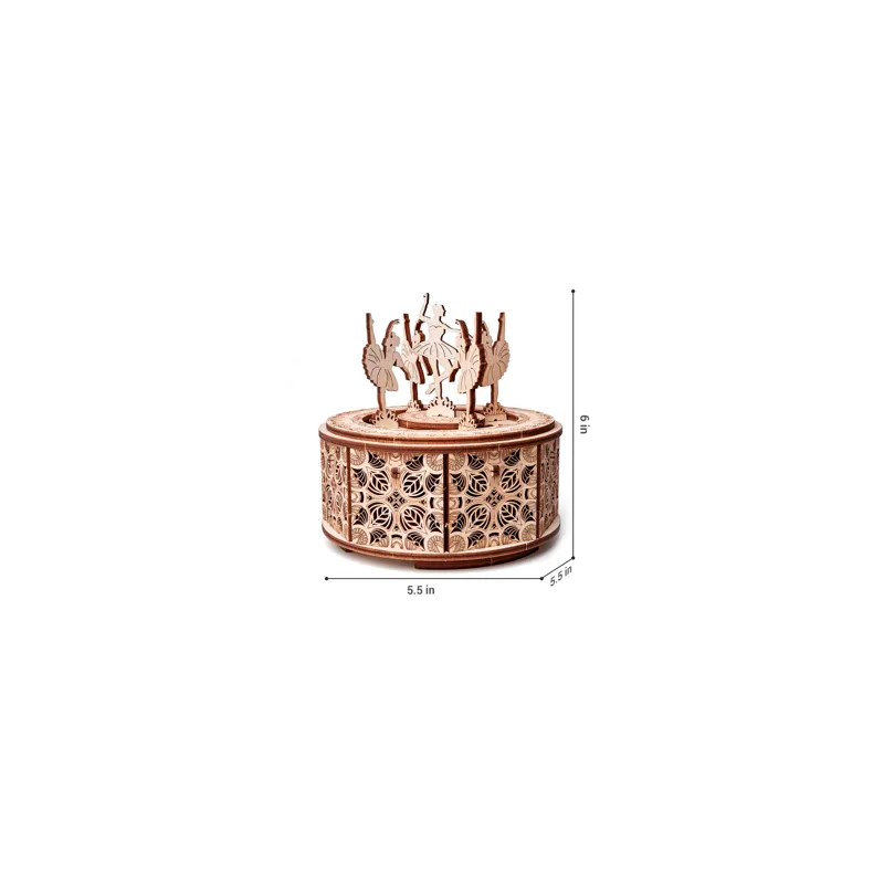 WOOD TRICK Dancing Ballerinas ( music box)