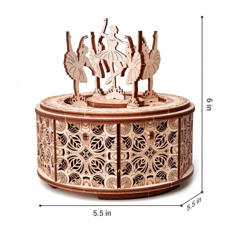WOOD TRICK Dancing Ballerinas ( music box)