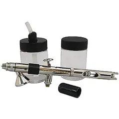 BADGER 360 Universal Airbrush, 2ea. 3/4oz. jars, jar adaptor
