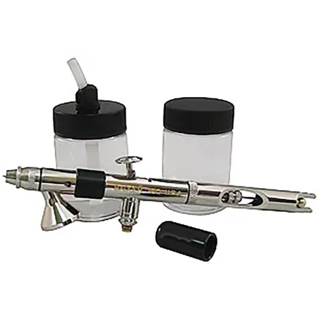 BADGER 360 Universal Airbrush, 2ea. 3/4oz. jars, jar adaptor