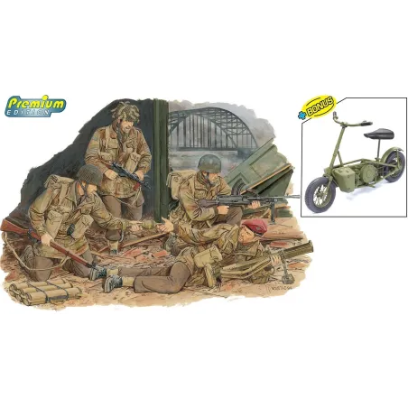 DRAGON RED DEVILS w/WELBIKE AND DROP TUBE CONTAINER (ARNHEM 1944) (PREMIUM EDITION)