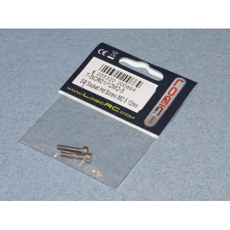 RACTIVE SS Socket Hd Screw M2.5 12mm Pk2 T-SCR01/12M2-5