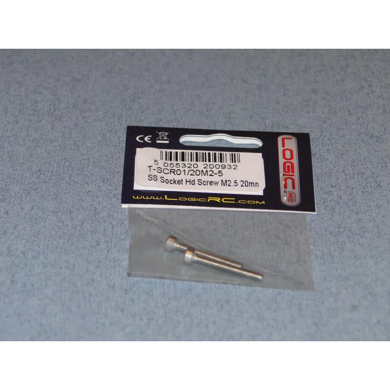 RACTIVE SS Socket Hd Screw M2.5 20mm Pk2 T-SCR01/20M2-5