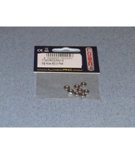 RACTIVE SS Nuts M2.5 Pk8 T-SCR02/M2-5