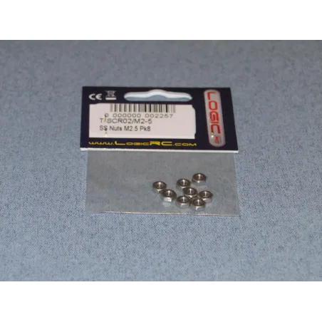RACTIVE SS Nuts M2.5 Pk8 T-SCR02/M2-5