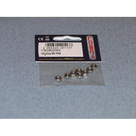 RACTIVE SS Nuts M3 Pk8 T-SCR02/M3