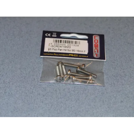RACTIVE SS Pozi Pan Hd Scr M3 16mm Pk8 T-SCR04/16M3