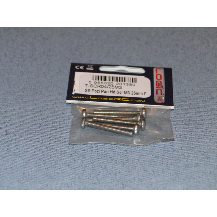 RACTIVE SS Pozi Pan Hd Scr M3 25mm Pk6 T-SCR04/25M3