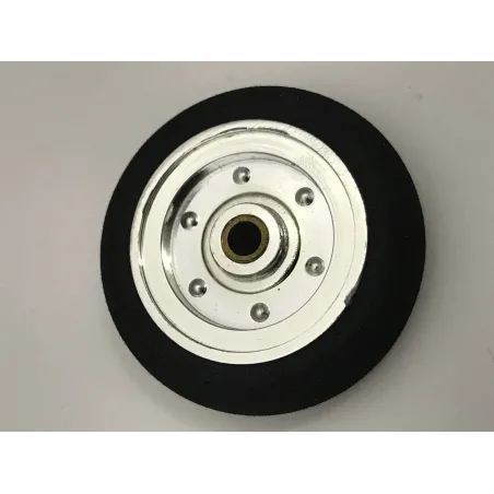 D- 30mm x H- 9mm x 3mm centre Electroplate Super Light Wheel (Plastic rim,Foam Tyre)