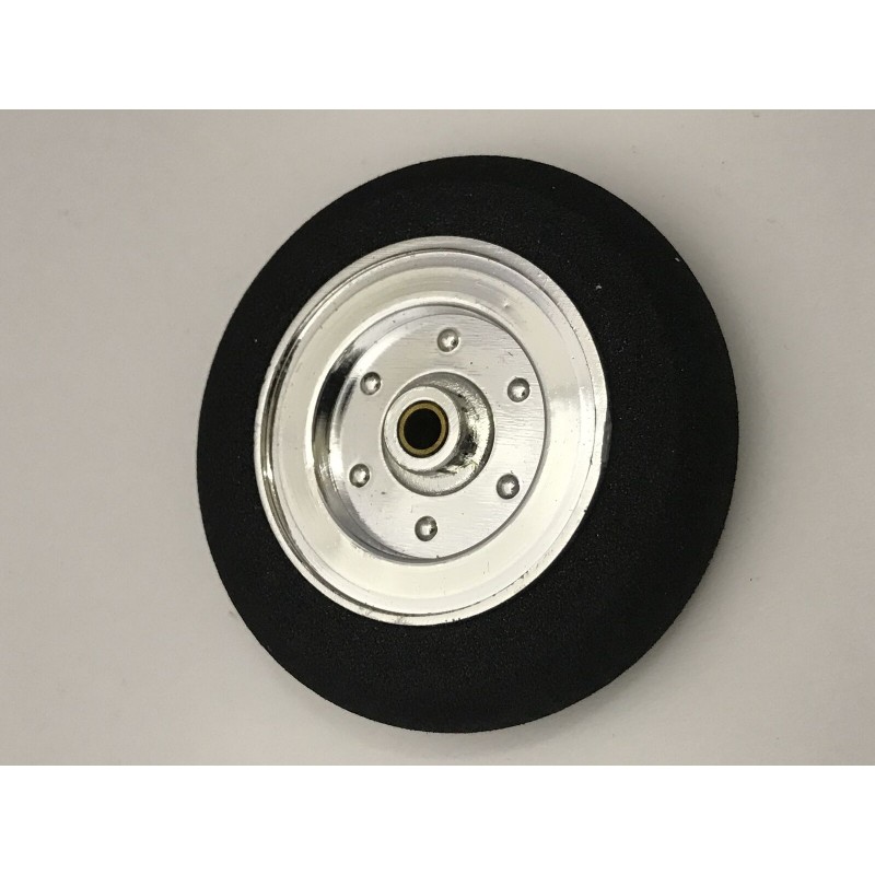 D- 45mm x H- 9mm x 3mm centre Electroplate Super Light Wheel (Plastic rim,Foam Tyre)