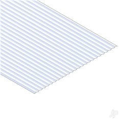 Evergreen 12x24in (30x60cm) Corrugated Metal Siding Sheet .040in (1.0mm) Thick .060in Groove Spacing (1 sheet per pack)