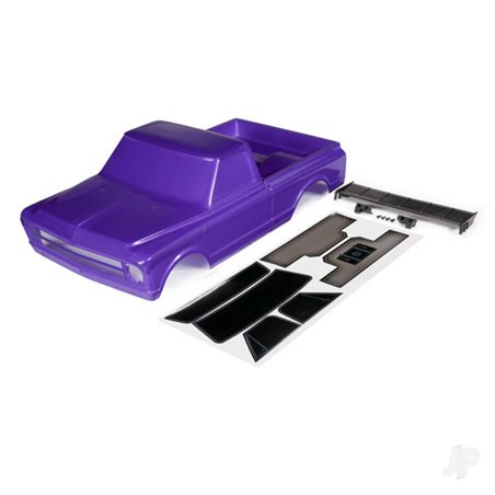 Traxxas Body, Chevrolet C10 (purple) (includes wing & decals)