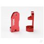 Traxxas Caster blocks, 30-degree, Red-anodised 6061-T6 aluminium (left & right) / suspension screw pin (2 pcs)