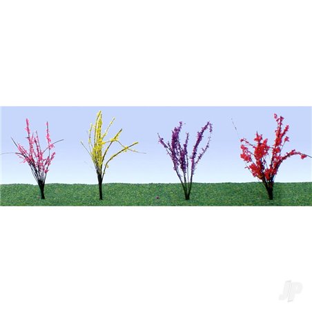 JTT Flower Bushes Assorted, 1/2in to 3/4in, HO-Scale, (40 pack)