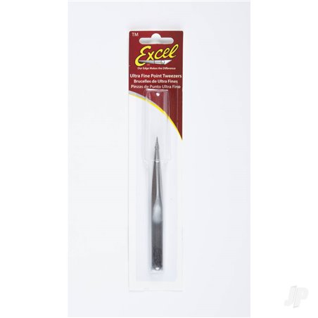 Excel Hollow Handle Ultra Fine Point Tweezers, Polished (Carded)