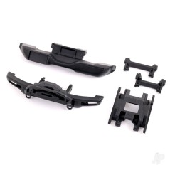 Traxxas Front bumper with winch/ rear bumper/ bumper mounts, front & rear/ Center skidplate (for Bronco)