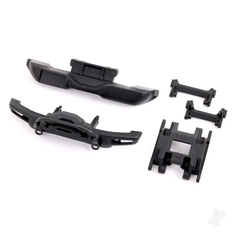 Traxxas Front bumper with winch/ rear bumper/ bumper mounts, front & rear/ Center skidplate (for Bronco)