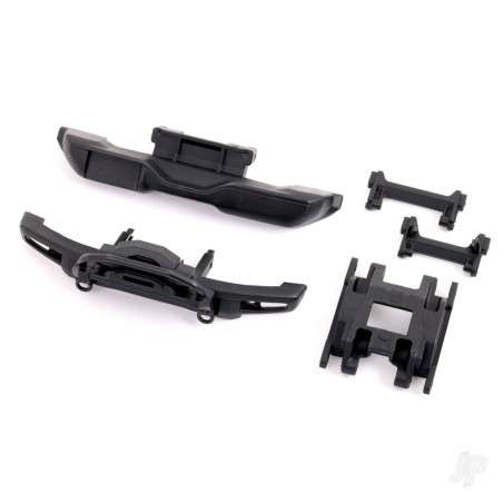 Traxxas Front bumper with winch/ rear bumper/ bumper mounts, front & rear/ Center skidplate (for Bronco)