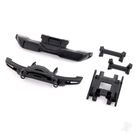 Traxxas Front bumper with winch/ rear bumper/ bumper mounts, front & rear/ Center skidplate (for Bronco)