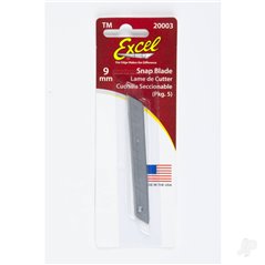 Excel 9mm, 13pt Snap Blade (5 pcs) (Carded)
