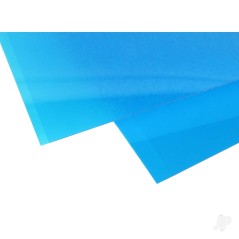 Evergreen 6x12in (15x30cm) Transparent Coloured Sheet .010in Thick BLUE (2 Sheet per pack)
