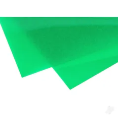 Evergreen 6x12in (15x30cm) Transparent Coloured Sheet .010in Thick GREEN (2 Sheet per pack)