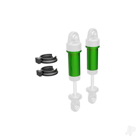 Traxxas Body, GTM shock, 6061-T6 aluminium (green-anodised) (includes spring pre-load spacers) (2)