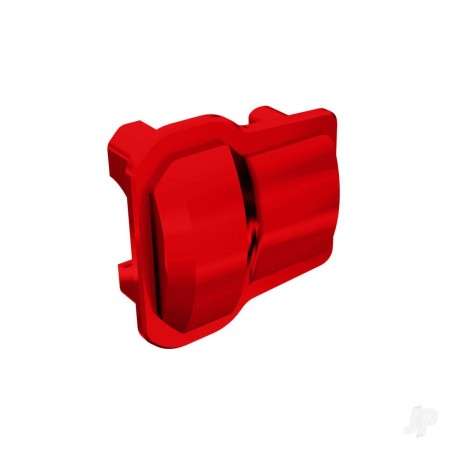 Traxxas Differential cover, front or rear (red) (2)