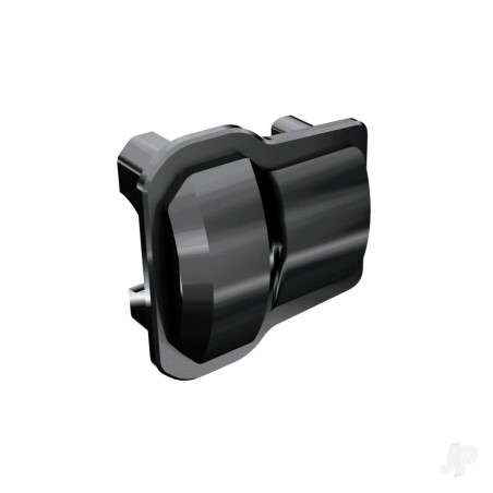 Traxxas Differential cover, front or rear (black chrome) (2)