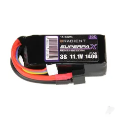 Radient LiPo 3S 1400mAh 11.1V 30C Deans (HCT)