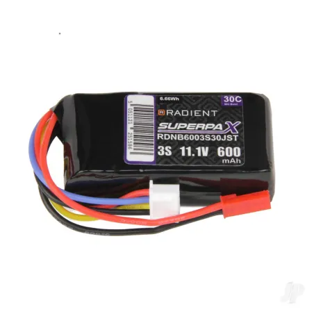 Radient LiPo 3S 600mAh 11.1V 30C JST