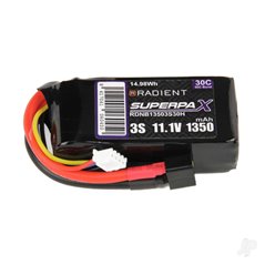 Radient LiPo 3S 1350mAh 11.1V 30C Deans (HCT)