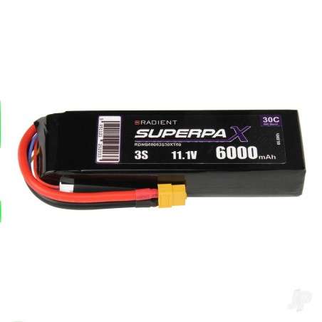 Radient LiPo 3S 6000mAh 11.1V 30C XT60