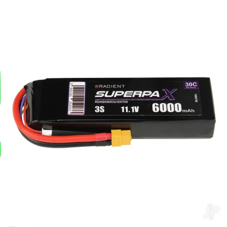 Radient LiPo 3S 6000mAh 11.1V 30C XT60