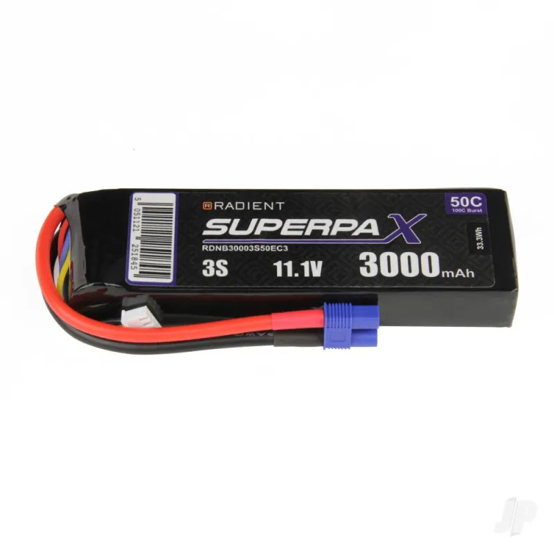 Radient LiPo 3S 3000mAh 11.1V 50C EC3