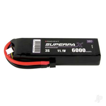 Radient LiPo 3S 6000mAh 11.1V 30C Deans (HCT)