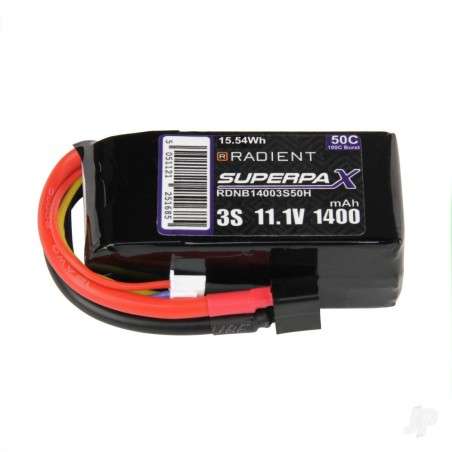 Radient LiPo 3S 1400mAh 11.1V 50C Deans (HCT)