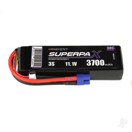 Radient LiPo 3S 3700mAh 11.1V 30C EC3