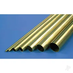 K&S 1.5mm Brass Round Tube, .225mm Wall (300mm long) (4 pcs)