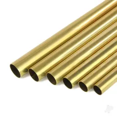 K&S 2mm Brass Round Tube, .225mm Wall (300mm long) (4 pcs)