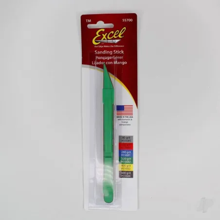 Excel Sanding Stick with 320 Belt (Carded)