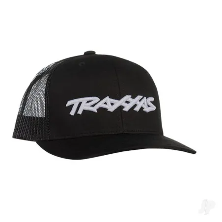 Traxxas Trucker Hat Curved Bill Black Traxxas Logo