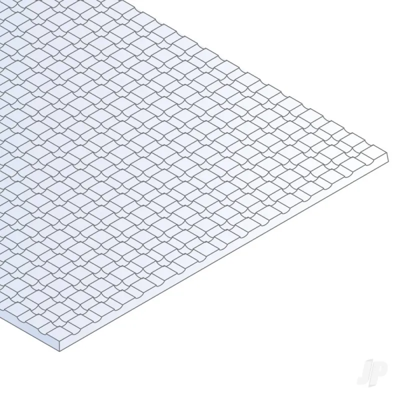 Evergreen 6x12in (15x30cm) Sidewalk Sheet .040in (1.0mm) Thick 1/2x1/2in Spacing (1 Sheet per pack)