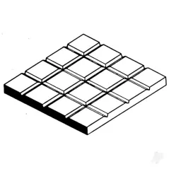 Evergreen 6x12in (15x30cm) Sidewalk Sheet .040in (1.0mm) Thick 1/2x1/2in Spacing (1 Sheet per pack)